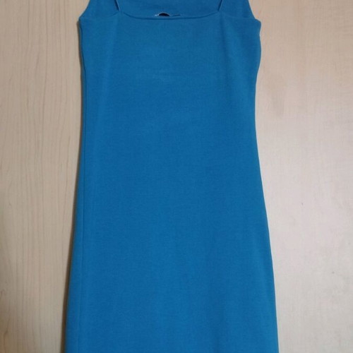 Zara blue slim dress with straps like new