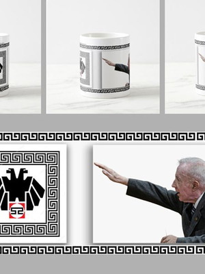Mug 11oz with Kostas Plevris Salute, political memorabilia