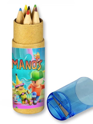 Stumble Guys Colored Pencils 10pcs new with name in kraft box