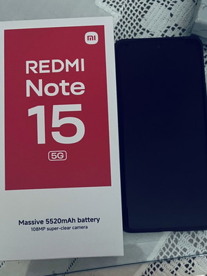 Redmi Note 15 5G smartphone, black, 128GB, Android