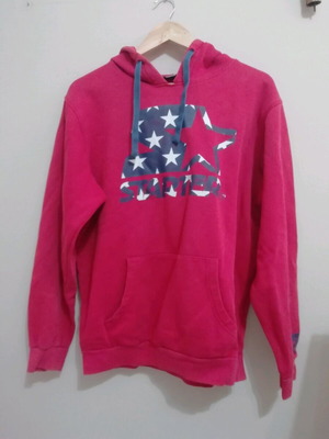 Starter red hoodie with hood size L used