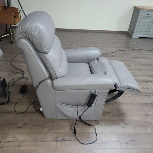 Gray leather La-z-boy armchair new with electric relax mechanism