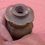 Brass pine cone decoration used, 5 cm height, with threading