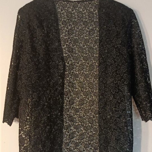 Manto lace cardigan like new, black lace jacket