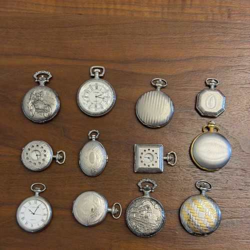 Vintage pocket watch collection quartz, set of 12, new