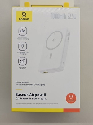 Baseus Airpow2 Qi2 Power Bank 10000mAh 22.5W с USB-A и USB-C портове нов