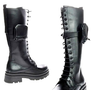 Divine Follie leather combat boots