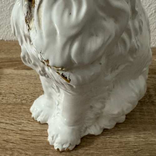 Vintage porcelain dog used, large 29-30 cm