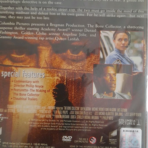 The Bone Collector DVD used with subtitles