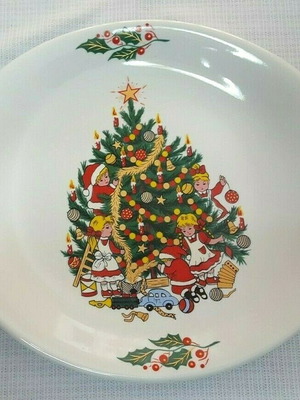 Tognana oval Christmas platter used, 80s decade