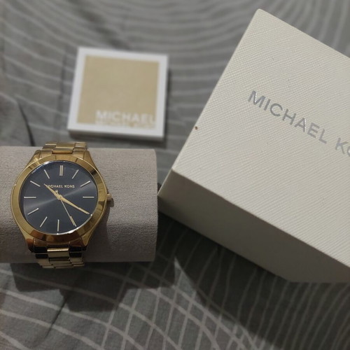 Michael Kors women's wristwatch, black and gold