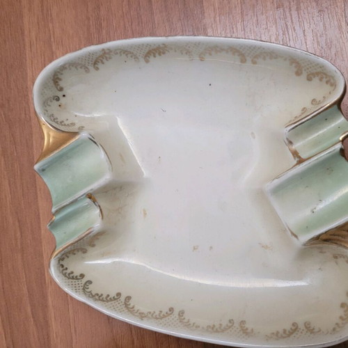 Bavaria porcelain ashtrays used, set of 2 for cigars