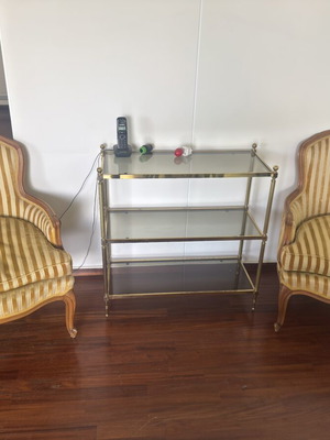 Two elegant vintage armchairs in classic style