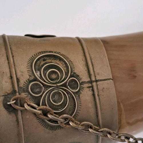 Drinking horn vintage, approx. 40cm length