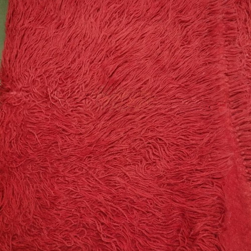 Wool Flokati Rug like new, red rose color 2.60×0.80 m