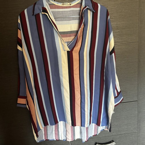 Stradivarius shirt L like new, viscose, multicolor