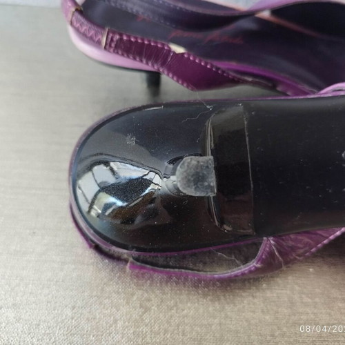 Purple kitten heels shoes size 36 like new