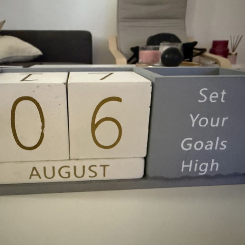 Pencil holder calendar used, Jumbo brand