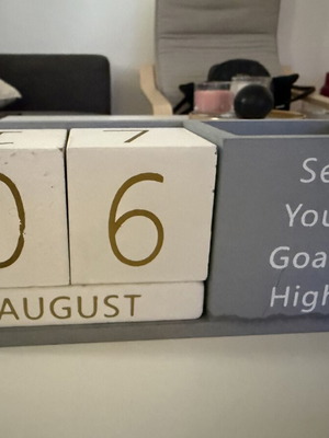 Pencil holder calendar used, Jumbo brand