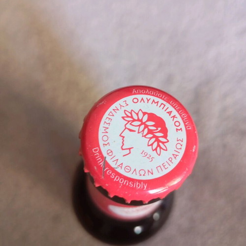 Olympiacos collectible beer + 4 shot glasses