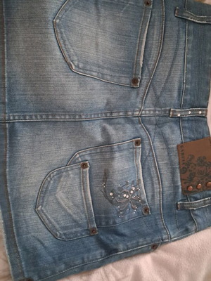 Mini skirt used, size S, blue turquoise