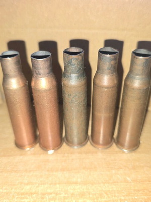 Set of 76x54R used casings, SVD and Mosin Nagant type