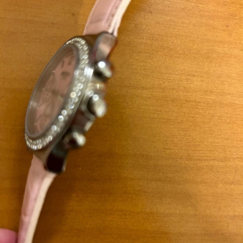 Boccia Damen Titanium Pink 3370‑03 watch like new with chronograph and pink dial