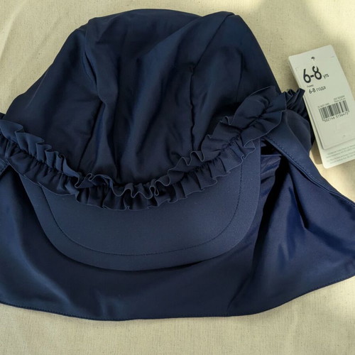 Mothercare fabric beach hat for children 6-8 years, blue