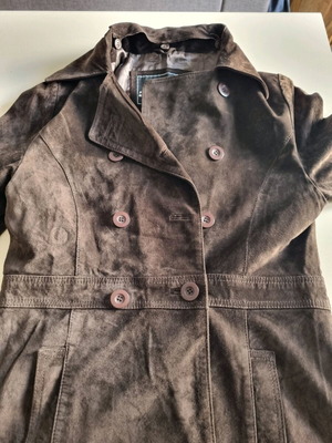 Δερμάτινο σουέντ πανωφόρι μεταχειρισμένο, μέγεθος L