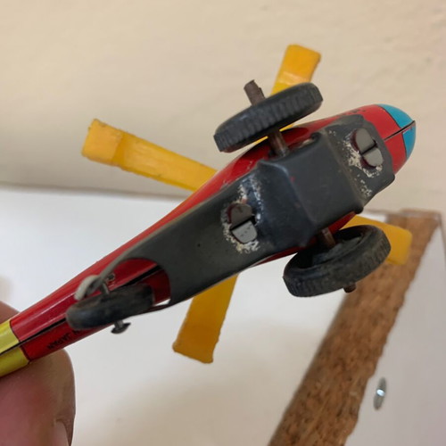 Tin Toy Helicopter Made in Japan 588U used, 1970s