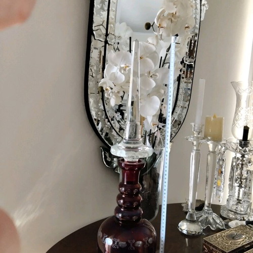 Crystal carafe burgundy new collectible
