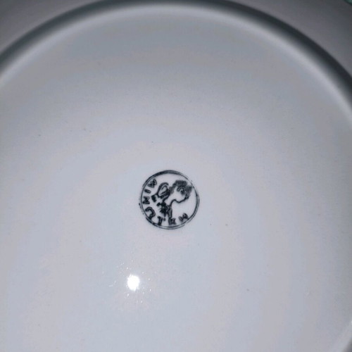 Minotiki antique platter and plate used, Greek made