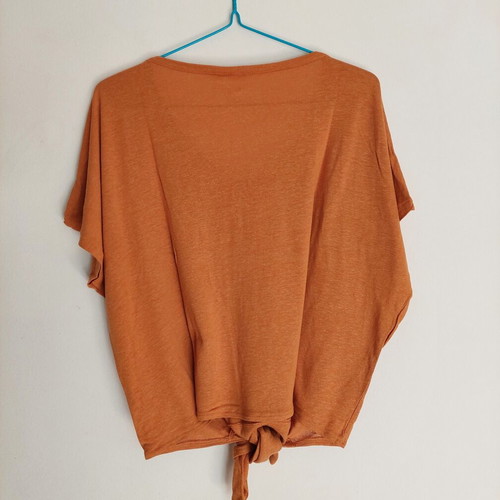 H&M women's linen blouse like new, size L, mustard color