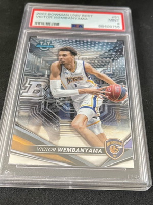 Victor Wembanyama 2022 Bowman card PSA 9 like new