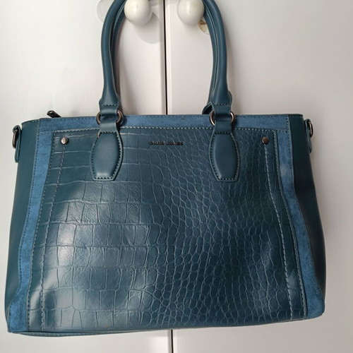 David Jones blue handbag like new with chain strap