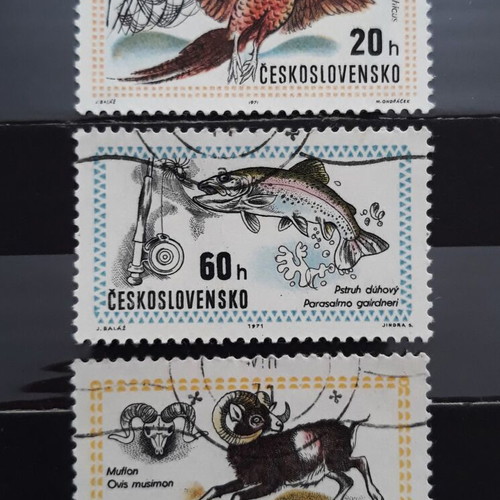 Γραμματόσημα Τσεχοσλοβακίας 1971, Κυνήγι Πανίδας, 3 τεμάχια, καινούργια