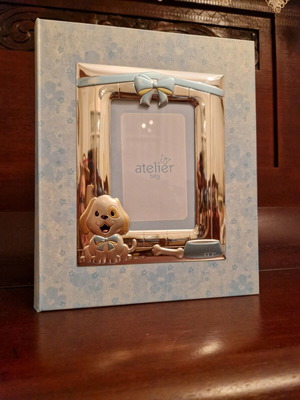 Princelino photo album for boy with silver cover and 30 pages
