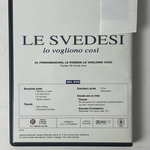 Le Svedesi Lo Vogliono Così DVD used, adult collector edition