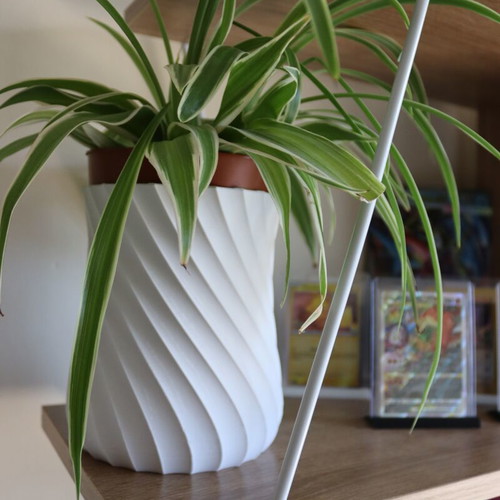 3D Printed Flowerpot Eco-Friendly, 20cm Adjustable Size