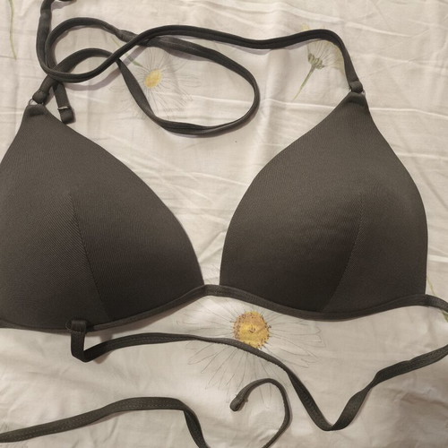 Bikini top like new, olive green, size M