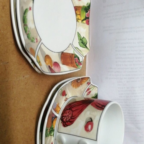 Vicko Tea Cup And 4 Saucers Like New