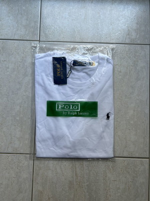 Polo Ralph Lauren T-Shirt new white with black pony logo XL