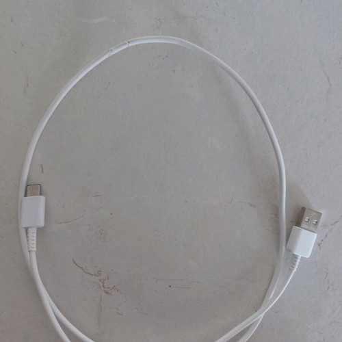Usb to Type C white charging and data cable used