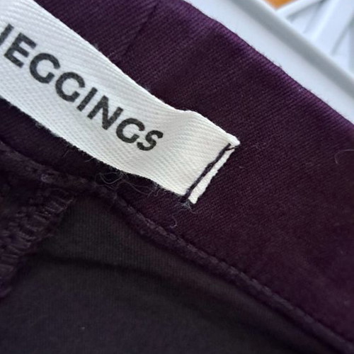 M&S purple pants used, size 20, elastic, cotton blend