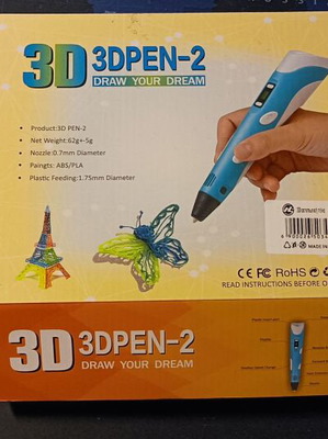 3D Pen 2 "Draw Your Dream" turquoise with 10 PLA filaments new