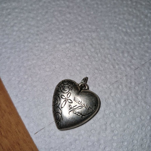 Fwo bead for necklace like new with engraving silver