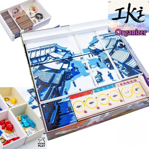Iki Board Game Organizer with Thematic Lids, New
