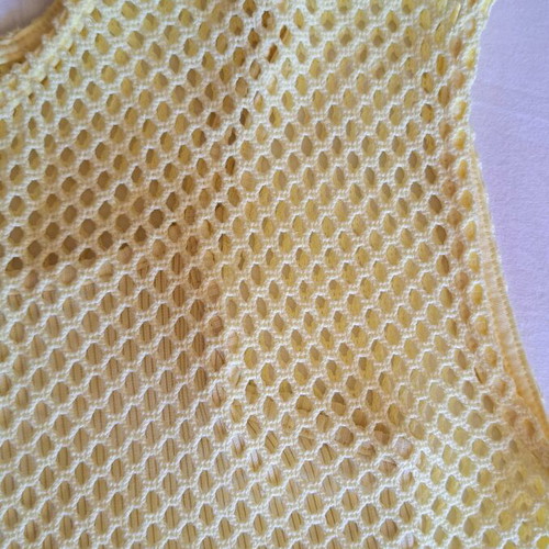 Zara Kids knitted sleeveless top with tank, like new, yellow, size 152 cm