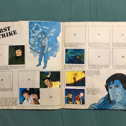 Rambo Panini sticker album used from 1986