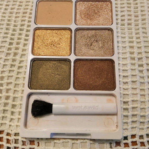 Wet n wild eyeshadows used with brush